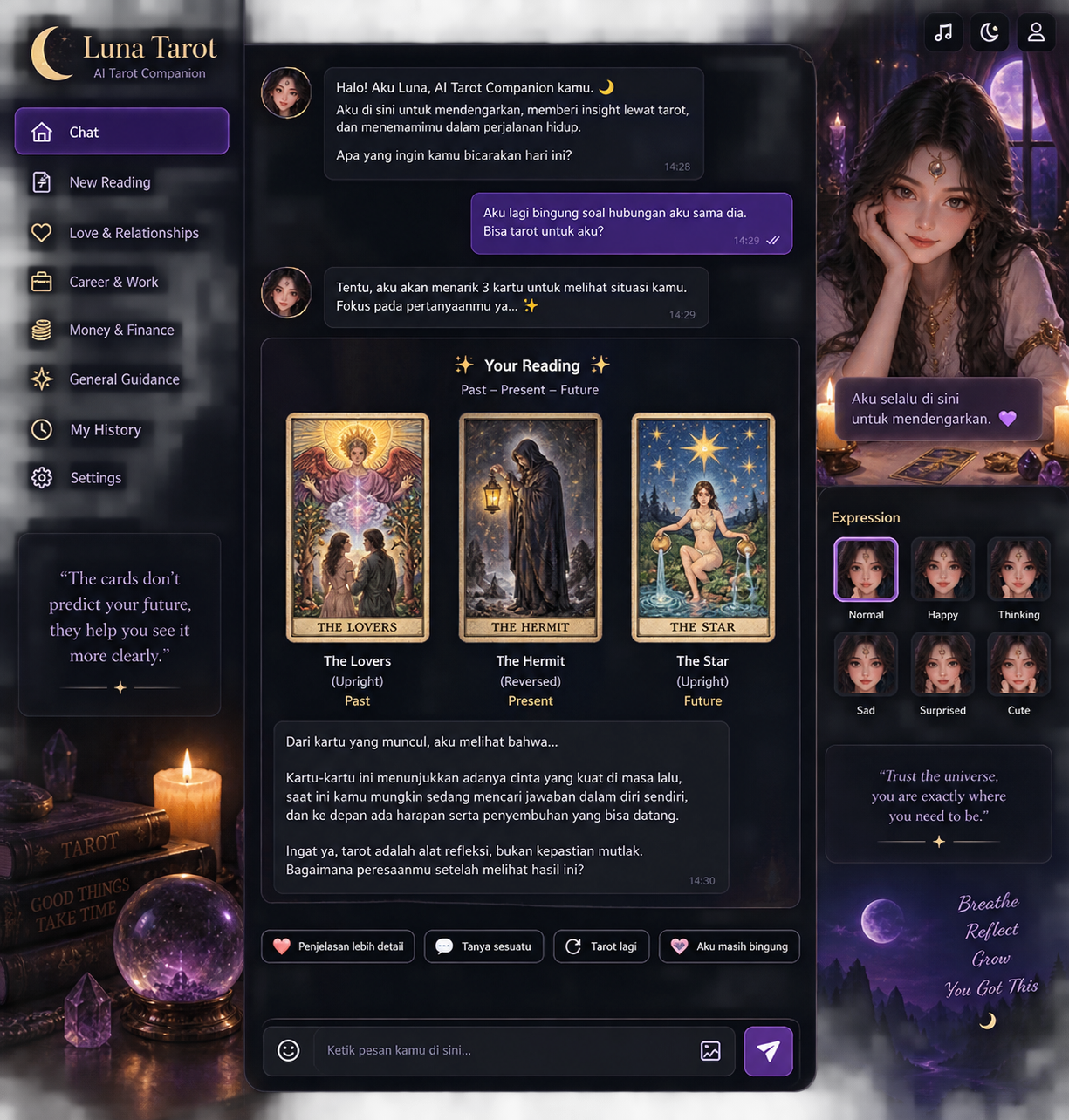 Tarot reader